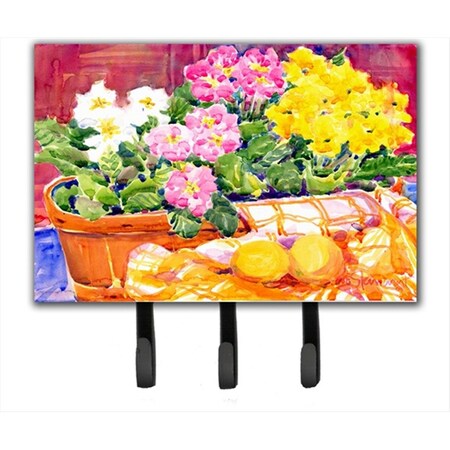 Carolines Treasures Flower Primroses Leash Holder or Key Hook 6061TH68